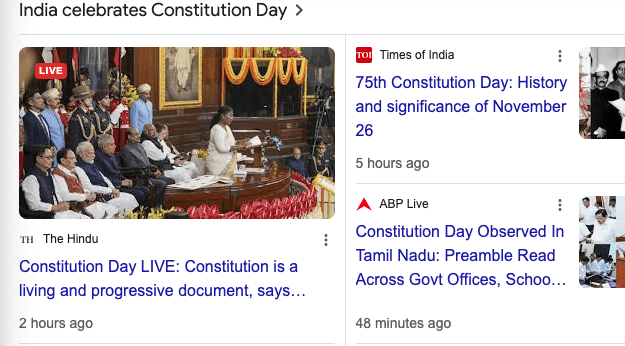 Indian Constitution Day 2025 – President Murmu and VP Dhankar Praise