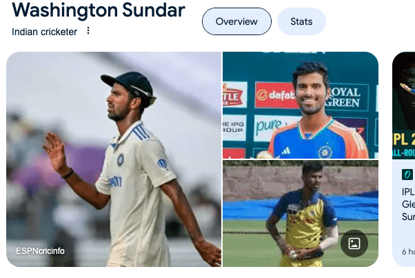 Washington Sundar picked ahead of Ashwin and Jadeja