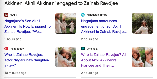 Zainab Ravdjee – Akhil Akkineni’s Fiancee and Engagement