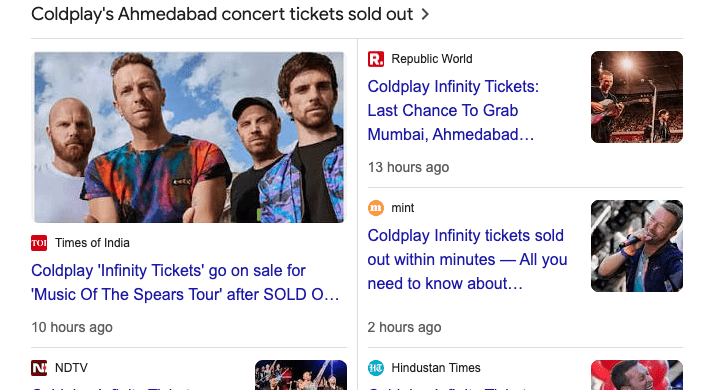 Coldplay Infinity Tickets Sold Out in Minutes – Other Shows in Ahmedabad