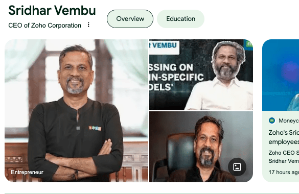 zoho sridhar vembu