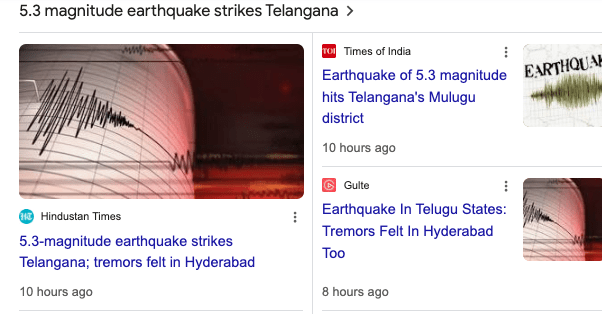 Earthquake in Hyderabad – 5.3 Magnitude Eq in Telangana